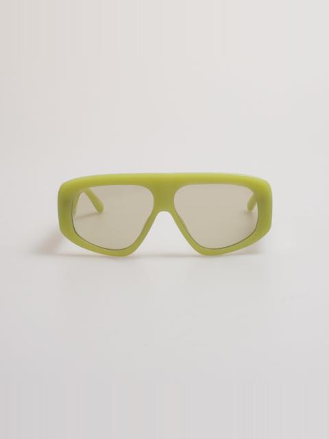 Milano Oversized Sunglasses in Acid Green