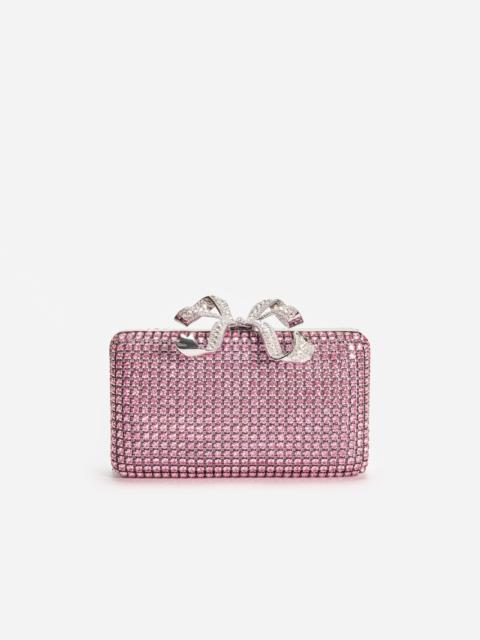 Pink Crystal Box Clutch