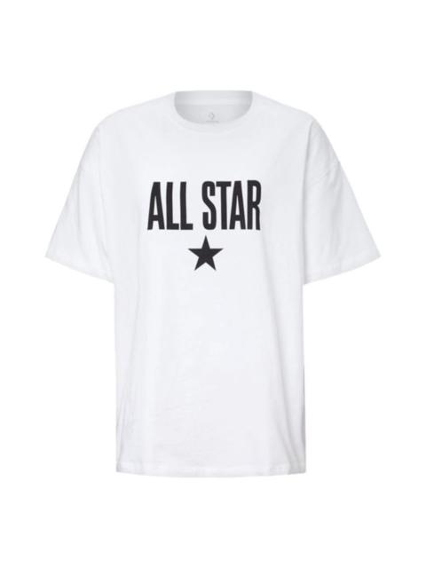 (WMNS) Converse All Star T-Shirt 'White Black' 10020932-A01