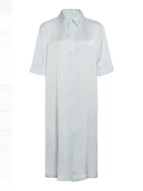 Cropped Fitted Shirt blue