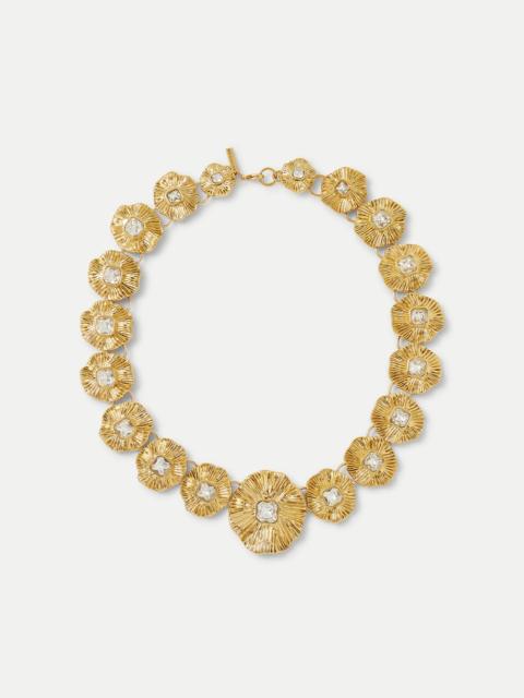GOLD FLORAL STATEMENT NECKLACE