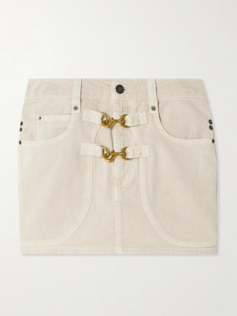 Paulina Embellished Denim Mini Skirt