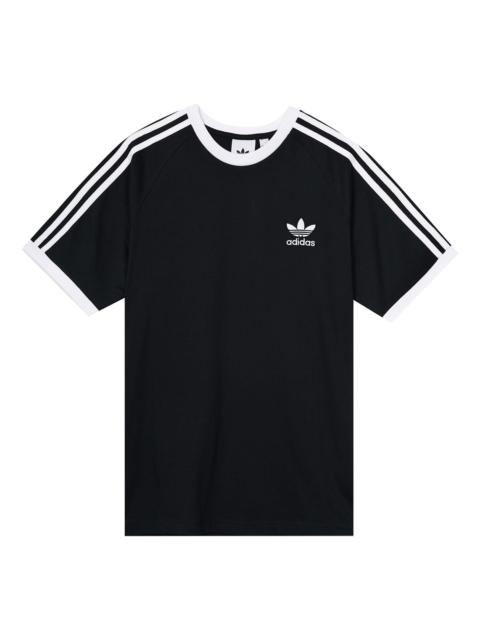 adidas originals Adicolor Classic s 3 Bands Embroidery Logo Sport Short Sleeve Men's Black GN3495