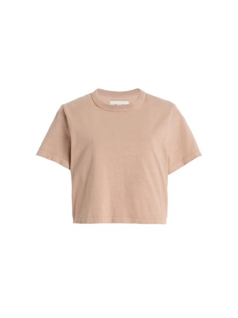 Daria Cropped Cotton T-Shirt pink