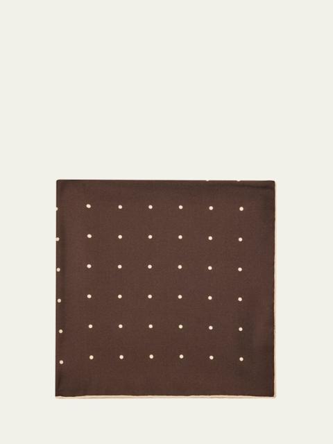 Men's Pois Silk Twill Scarf