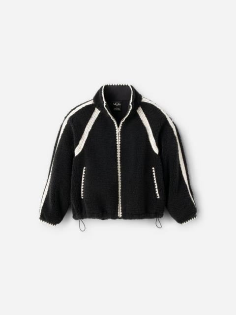 ® Women's Nikia Crochet ®fluff Jacket Fleece/Recycled Materials in Black