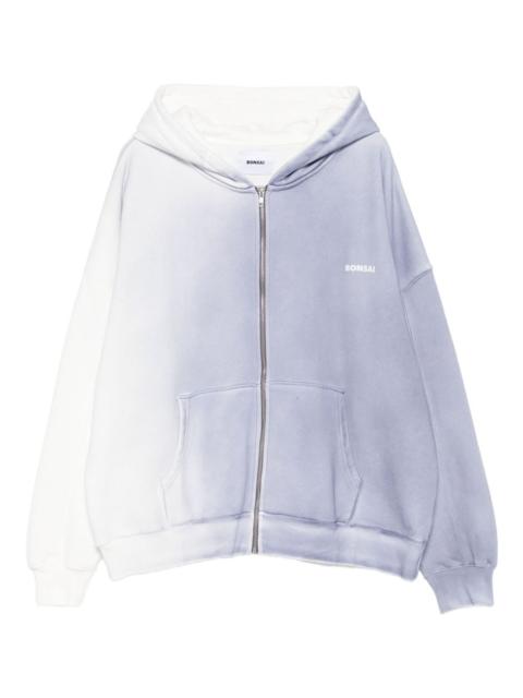 ombré-effect zip-up hoodie
