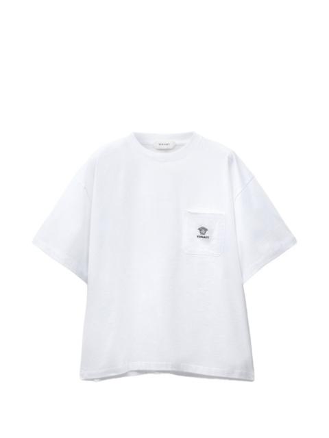 embroidered cotton-jersey T-shirt