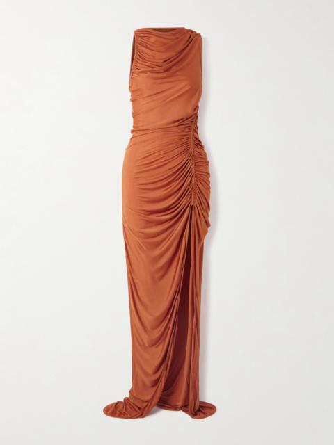 Svita Gathered Satin-jersey Gown