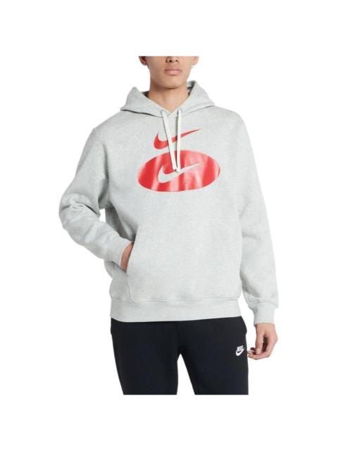 Nike Sportswear Swoosh League Fleece Pullover Hoodie 'Light Grey Heather' DM5458-050