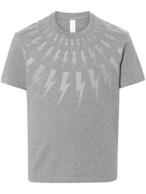 bolt-print cotton T-shirt