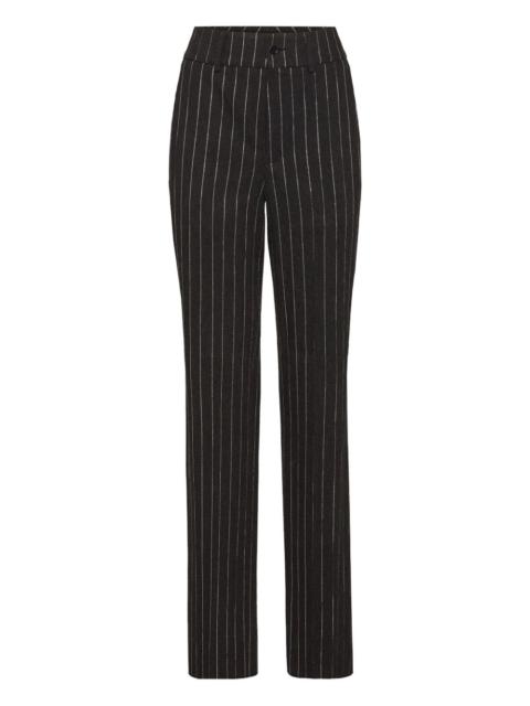 pinstriped trousers