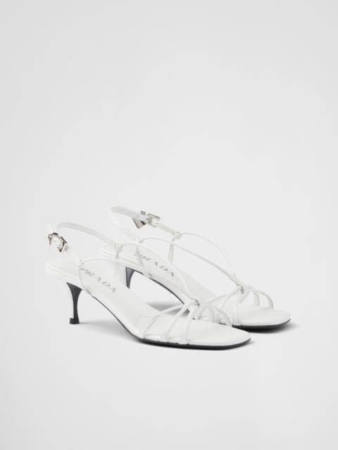 Heeled leather sandals