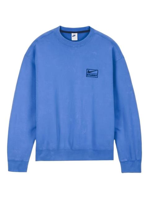 acid-wash crew-neck sweatshirt