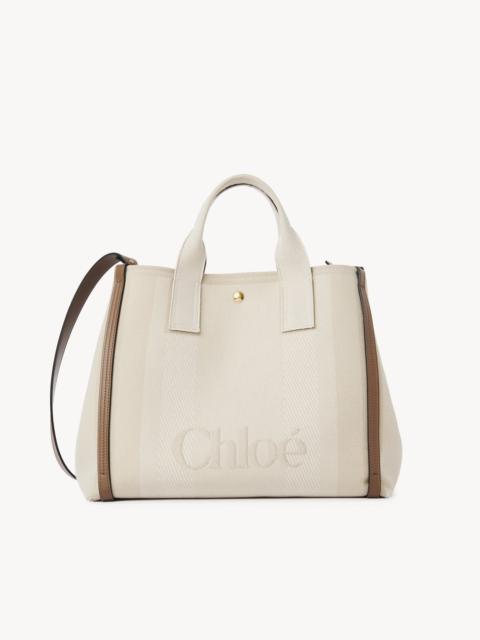 CHLOÉ CARRY TOTE BAG IN CANVAS