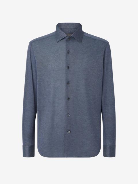Blue cotton jersey shirt