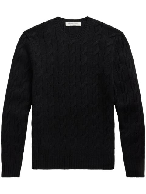 cable-knit cashmere jumper