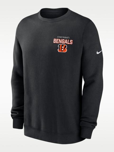 Cincinnati Bengals Draw Block Club Men's Nike NFL Pullover Crew