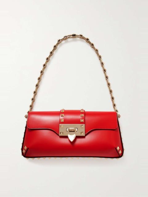 Rockstud leather shoulder bag