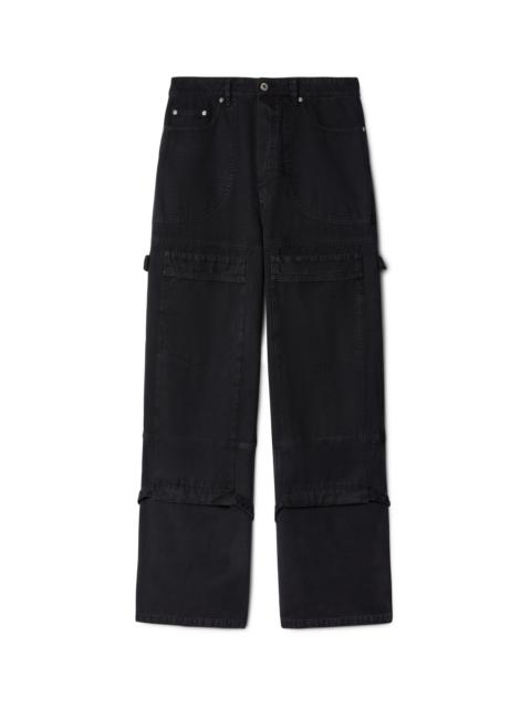 Black Garmdyed Relaxed Carpenter Pants