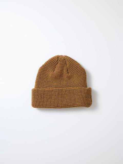 ROTOTO - COTTON WAFFLE KNIT WATCH CAP - TAN