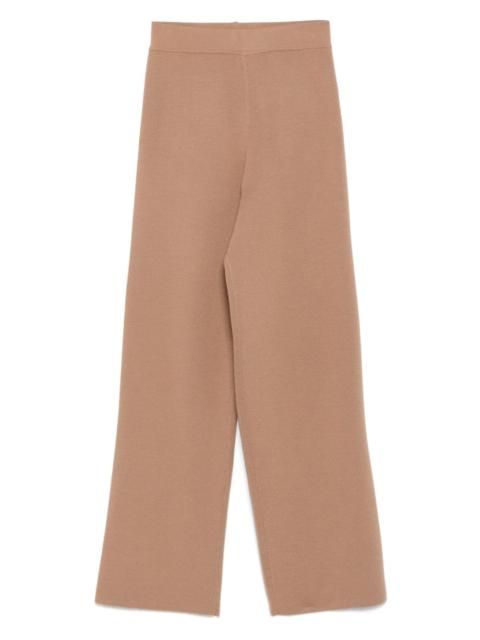 high-waisted wool trousers