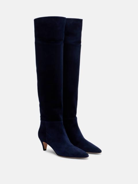 Pointy 55 suede knee-high boots