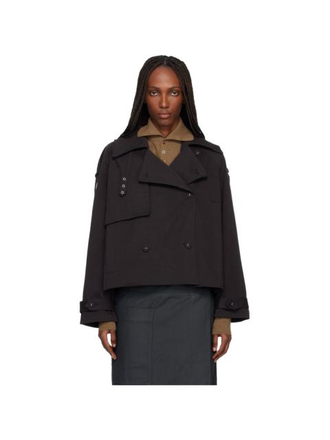 Black Proenza Schouler White Label Yasmin Cropped Trench Coat