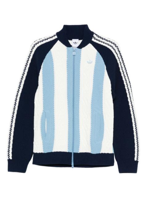 Archive striped zip cardigan