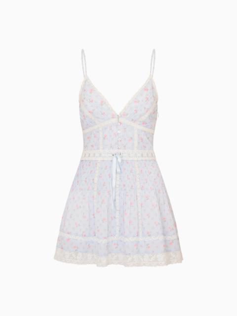Zirelle Floral Cotton Lace-Trimmed Mini Dress