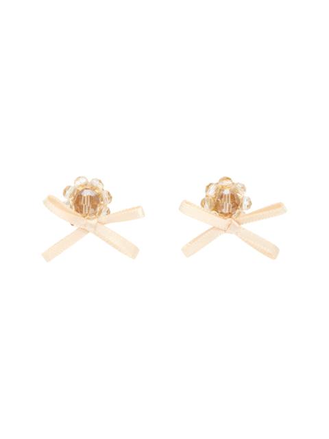 Petite Bow Daisy Stud Earrings