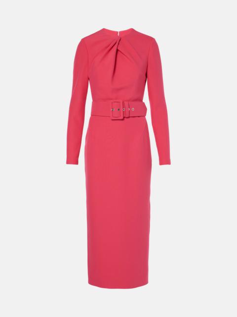 Belted midi dress