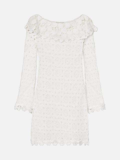 Envalira cotton crochet minidress