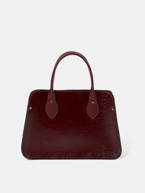 The Mini Work Bag - Oxblood Patent