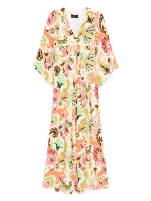 paisley-print maxi dress