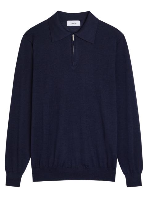 Lardini Fine-knit Wool-blend Polo Shirt