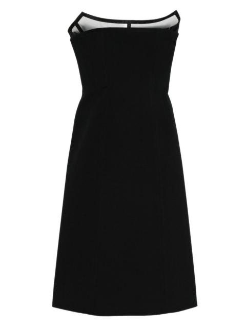 strapless midi dress