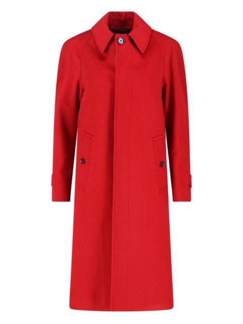 buttoned cashmere coat