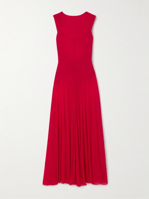 Open-back Paneled Stretch-jersey Maxi Dress