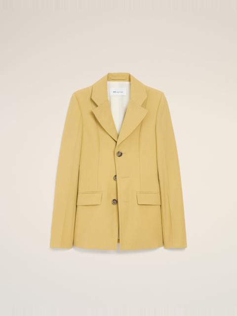 YELLOW NEW WOOL SINGLE BREASTED FITTED JACKET