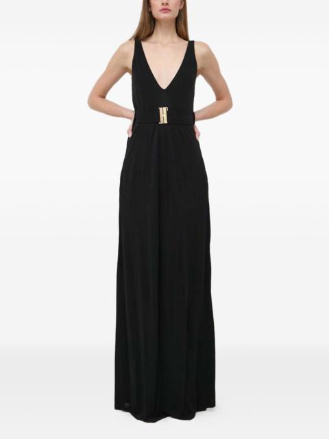 buckle sleeveless maxi dress