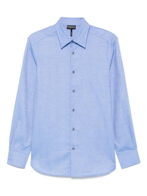 jacquard-logo cotton shirt