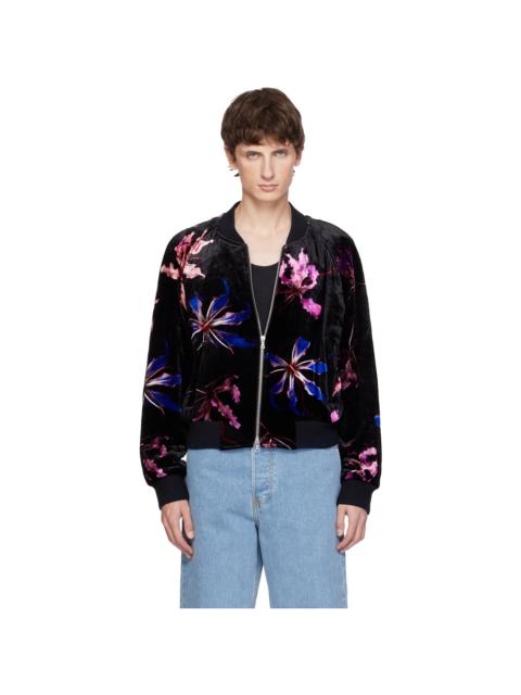 Black Velvet Bomber Jacket