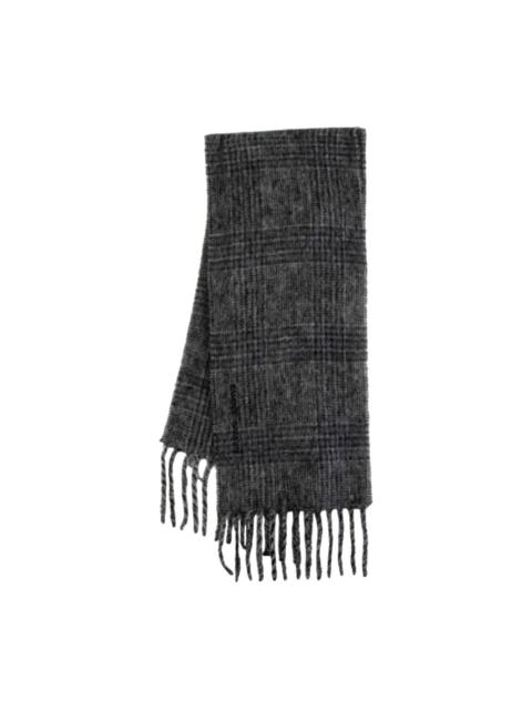 Alex checked fringed scarf