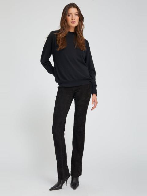 BLACK SUEDE MICRO FLARE