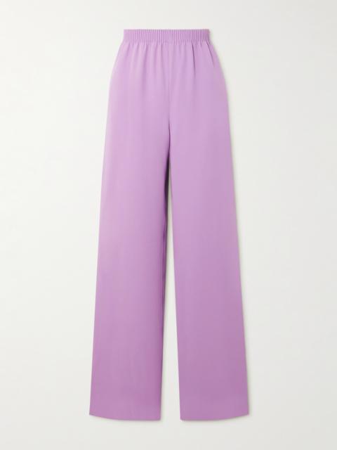 Silk-cady Wide-leg Pants
