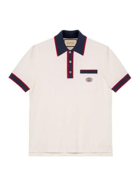 Gucci Cotton piquet polo with Interlocking G 'off-white' 653380-XJDF8-9222
