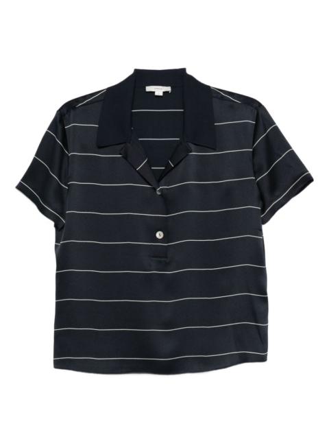 striped short-sleeved top