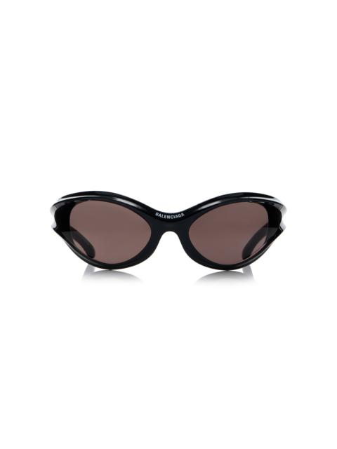 Oversized Cat-Eye Acetate Sunglasses black