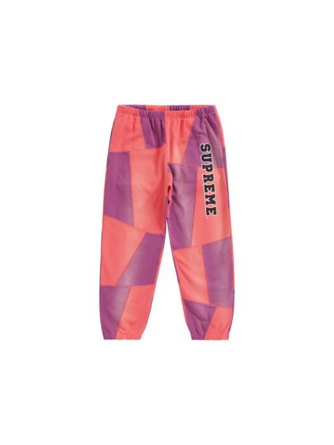 Supreme Patchwork Sweatpant (FW20) Bright Coral